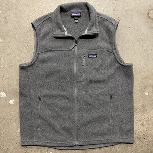 Patagonia Vest Mens Large Synchilla Fleece Hiking Hiker Outdoor Gray